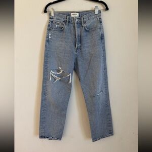 Agolde 90s Crop Distressed light washed Jeans Size 23